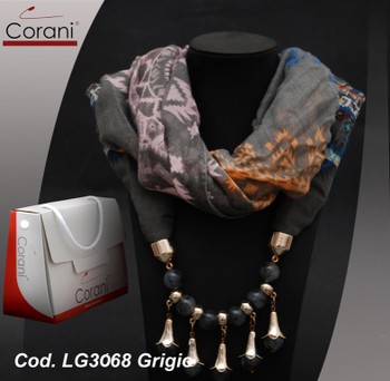 Corani foulard - cod. LG3068 GRIGIO. Prezzo al pubblico € 19,50