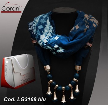 Corani foulard - cod. LG3068 blu. Prezzo al pubblico € 19,50